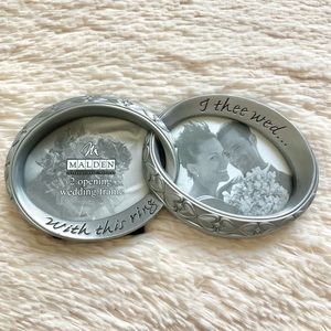 Malden Wedding Ring Silver Double Picture Frame
